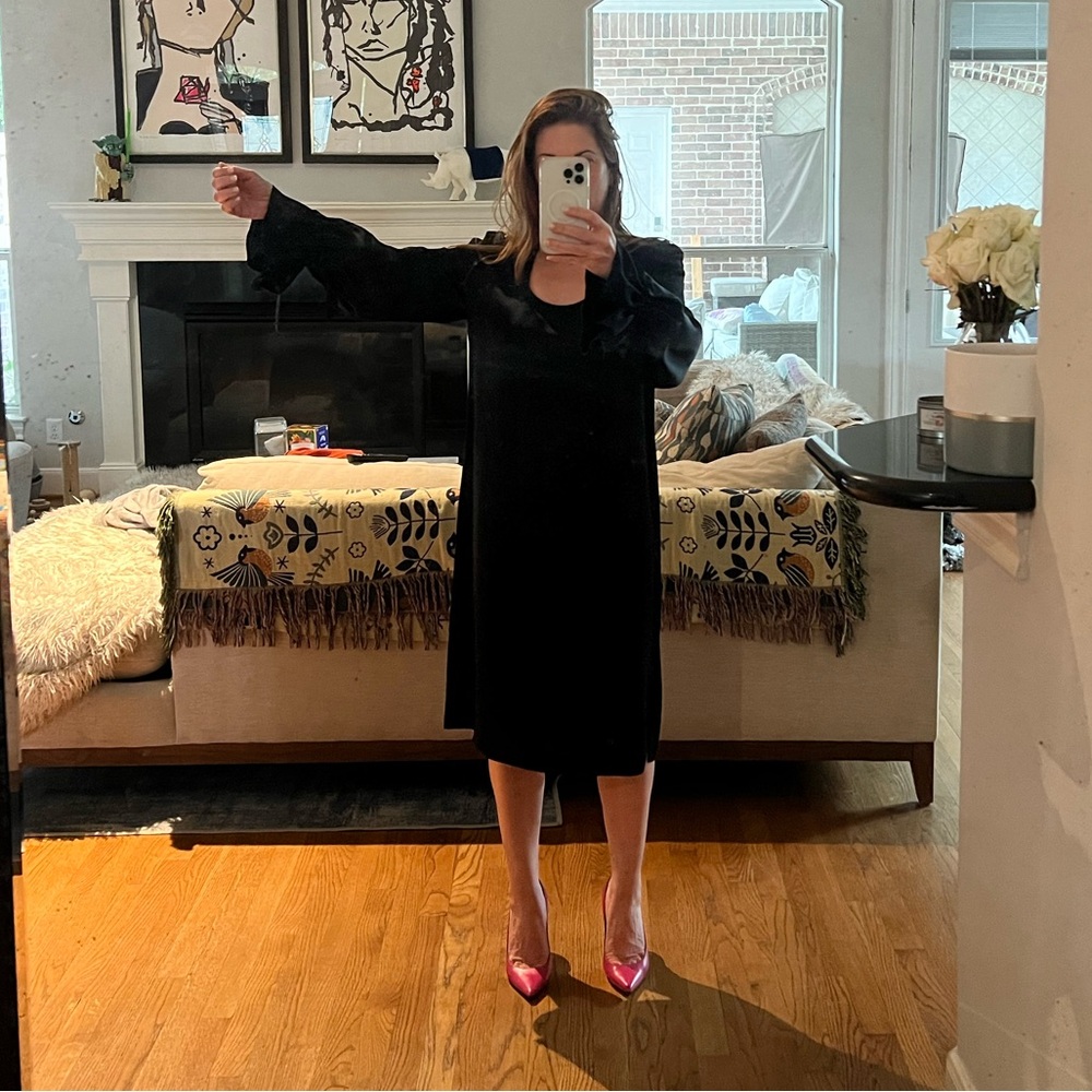 Elizabeth and James Black Cocktail Dress